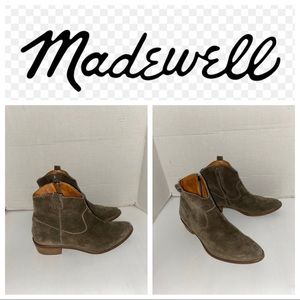 Madewell The Barnwood Boot Suede 64511 Sz 8